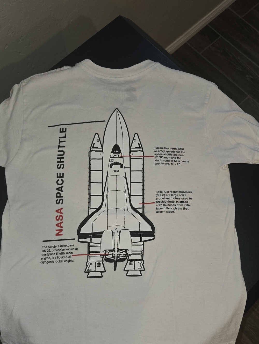 NASA White Kids Space Shuttle Graphic Tee - Short Sleeve